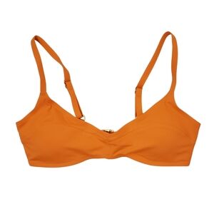 L SPACE Women's Fused Alec Bikini Swimsuit Top Tangerine NWT!